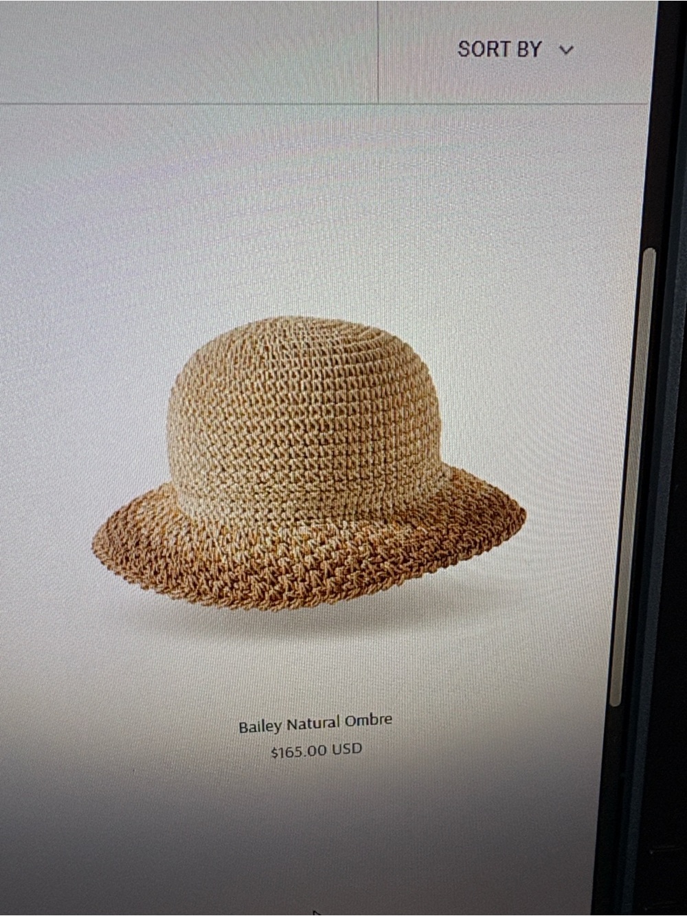 New Eugenia Kim Bailey Crochet Cloche Hat - Natural to Tan Ombre